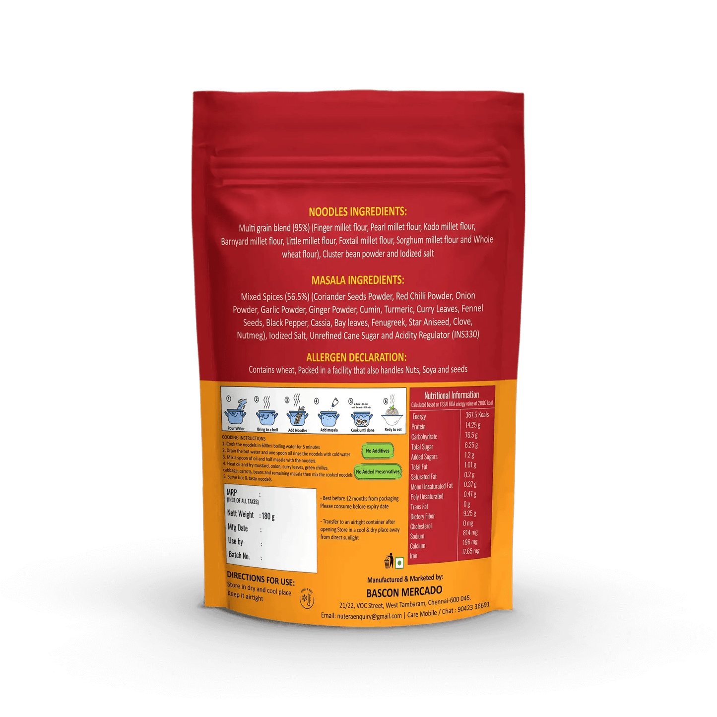 Multi Millet Noodles Nutera Organic