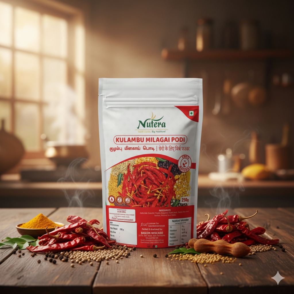 Kulambu Milagai Podi 250g Nutera Natural